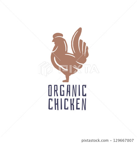 Organic Chicken Logo 129667807