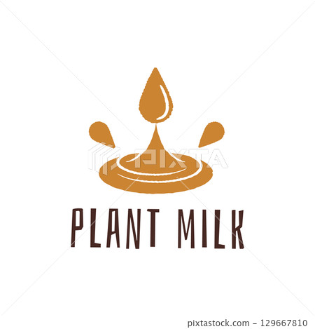 Plant Milk Drop Logo 129667810