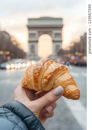 paris image persons hand city street 129667880