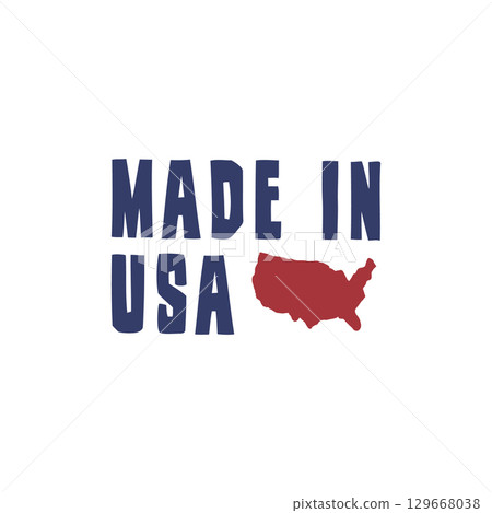 Made In USA Flag Logo 129668038