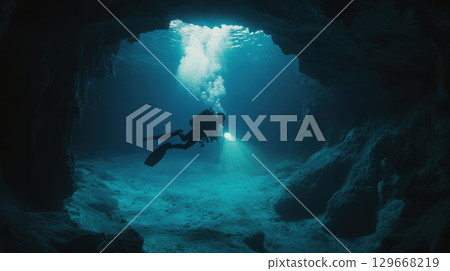 diver underwater divers hues water scuba 129668219