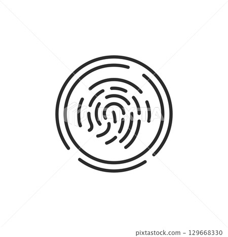 Fingerprint Security Icon Fingerprint Security Icon 129668330