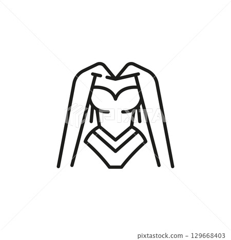 Superheroine Torso Icon 129668403