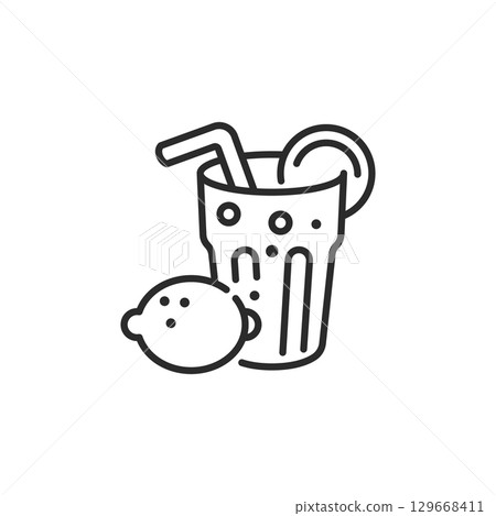 Lemonade Drink Icon 129668411