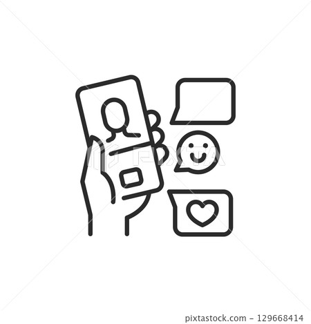 Video Chatting Icon 129668414