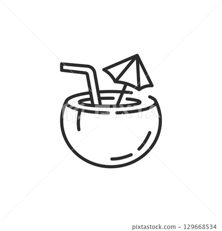 Coconut Drink Icon Coconut Drink Icon 129668534