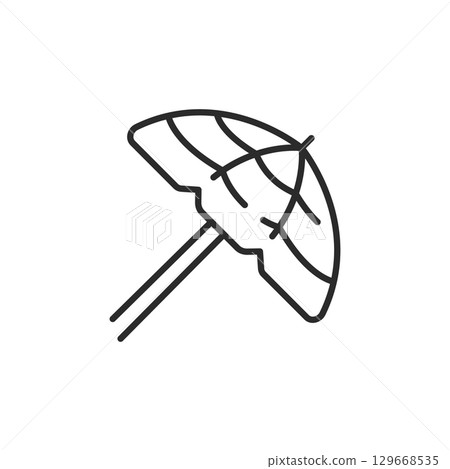 Beach Umbrella Icon Beach Umbrella Icon 129668535
