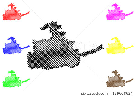 St. Gallen District (Switzerland, Swiss Confederation, Canton of St Gall, St. Gallen or Sankt Gallen) map vector illustration, scribble sketch Wahlkreis St. Gallen map St. Gallen District (Switzerland, Swiss Confederation, Canton of St Gall, St. Gallen or Sankt Gallen) map vector illustration, scribble sketch Wahlkreis St. Gallen map 129668624