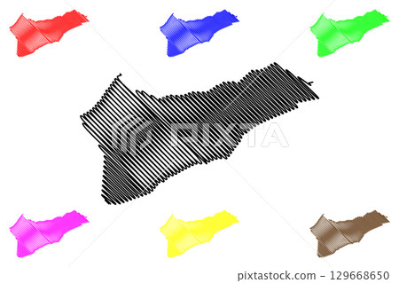 Val-de-Travers District (Switzerland, Swiss Confederation, Canton of Neuchatel) map vector illustration, scribble sketch Bezirk Val de Travers map 129668650
