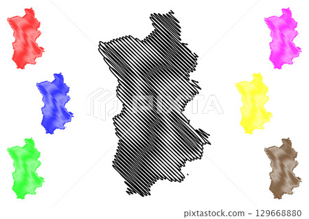 Willisau District (Switzerland, Swiss Confederation, Canton of Lucerne or Luzern) map vector illustration, scribble sketch Wahlkreis Willisau map Willisau District (Switzerland, Swiss Confederation, Canton of Lucerne or Luzern) map vector illustration, scribble sketch Wahlkreis Willisau map 129668880