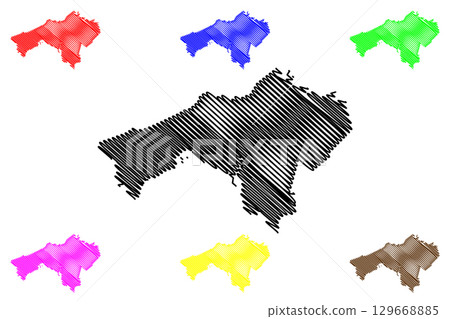 Brighton Council (Commonwealth of Australia, Tasmania, lutruwita) map vector illustration, scribble sketch Brighton map Brighton Council (Commonwealth of Australia, Tasmania, lutruwita) map vector illustration, scribble sketch Brighton map 129668885