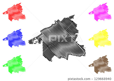 City of Hobart (Commonwealth of Australia, Tasmania, lutruwita) map vector illustration, scribble sketch Hobart City Council map City of Hobart (Commonwealth of Australia, Tasmania, lutruwita) map vector illustration, scribble sketch Hobart City Council map 129668940