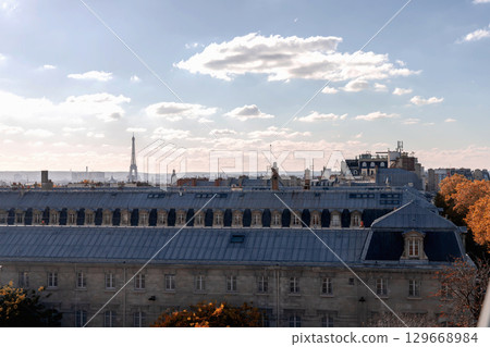 Beautiful cityscape of Paris with Eiffel Tower Beautiful cityscape of Paris with Eiffel Tower 129668984