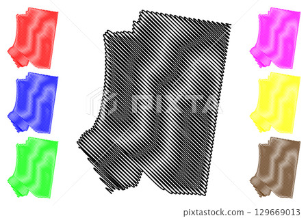 City of Frankston (Commonwealth of Australia, Victoria state, Vic) map vector illustration, scribble sketch Frankston map City of Frankston (Commonwealth of Australia, Victoria state, Vic) map vector illustration, scribble sketch Frankston map 129669013