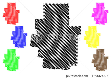Shire of Hindmarsh (Commonwealth of Australia, Victoria state, Vic) map vector illustration, scribble sketch Hindmarsh Shire Council map Shire of Hindmarsh (Commonwealth of Australia, Victoria state, Vic) map vector illustration, scribble sketch Hindmarsh Shire Council map 129669023