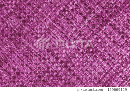 Closeup, macro texture of pink woven burlap fabric with thick threads and rough textile pattern Closeup, macro texture of pink woven burlap fabric with thick threads and rough textile pattern 129669129
