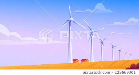 Environmental protection banner design wind turbines in a natural environment Environmental protection banner design wind turbines in a natural environment 129669301