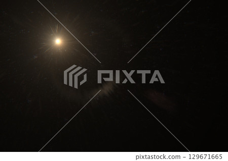 Abstract Natural Sun flare on the black. Abstract Natural Sun flare on the black. 129671665