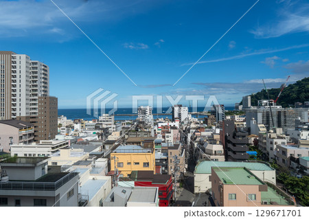 Atami cityscape in summer Atami cityscape in summer 129671701