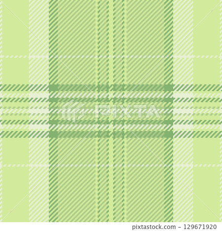 60s background check plaid, party texture pattern vector. Beautiful seamless fabric tartan textile in lime and green colors. 129671920