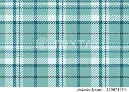 Stylish seamless pattern. Blue and white plaid design with woven texture. Use it for fabric, paper, backgrounds, or digital design projects. Versatile 129671954