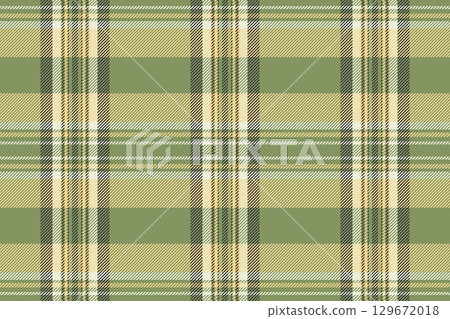 Classic plaid pattern in green, beige, and white. Versatile texture for backgrounds, textiles, fashion, design projects. Adds a touch of vintage charm. Classic plaid pattern in green, beige, and white. Versatile texture for backgrounds, textiles, fashion, design projects. Adds a touch of vintage charm. 129672018