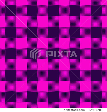 Dye check vector tartan, greeting pattern fabric plaid. Underwear seamless background texture textile in bright and dark colors. Dye check vector tartan, greeting pattern fabric plaid. Underwear seamless background texture textile in bright and dark colors. 129672019