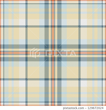 Classic tartan pattern with a warm, inviting color palette. Ideal for backgrounds, textiles, fashion, or representing tradition and comfort. Timeless design. 129672024