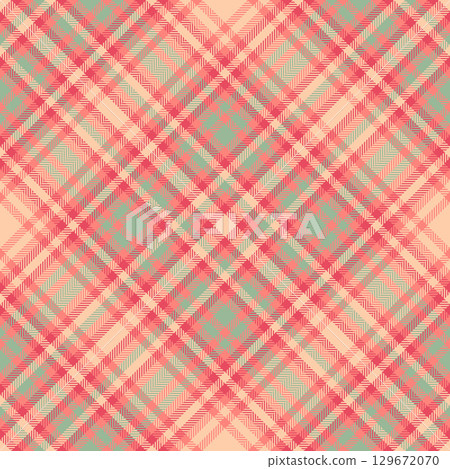 Charming plaid pattern in soft, muted hues. Ideal for backgrounds, textiles, or adding a classic touch to graphic designs. Versatile and timeless appeal. 129672070