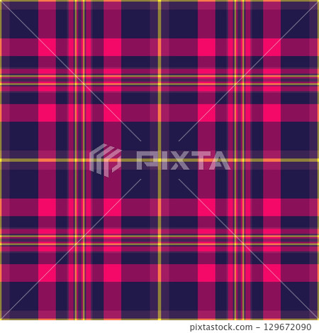 Vibrant plaid pattern. Use it as a retro background, wallpaper, or a textile design. The classic graphic is a modern take on tradition, perfect for fashion. 129672090
