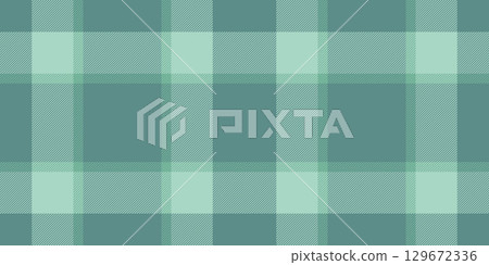 Softness background check textile, grand plaid vector texture. Postcard fabric pattern seamless tartan in teal and light colors. 129672336