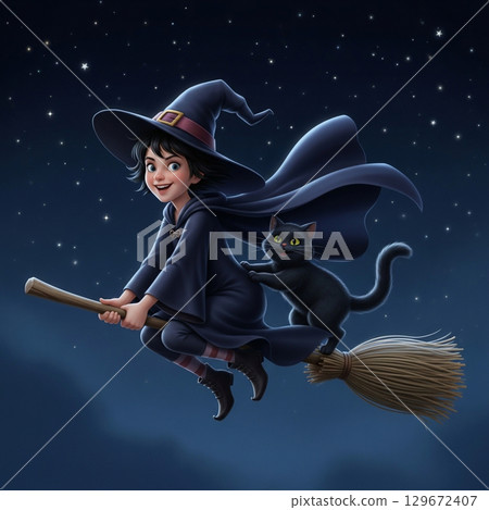 Magical walk in the night sky 129672407