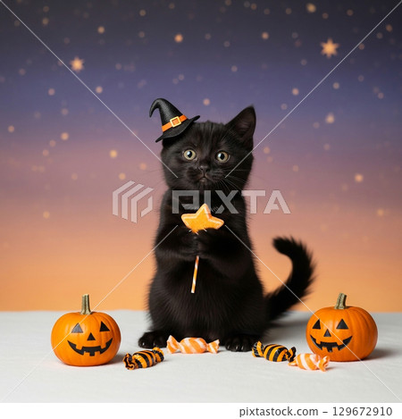 黑貓與夜魔法 129672910