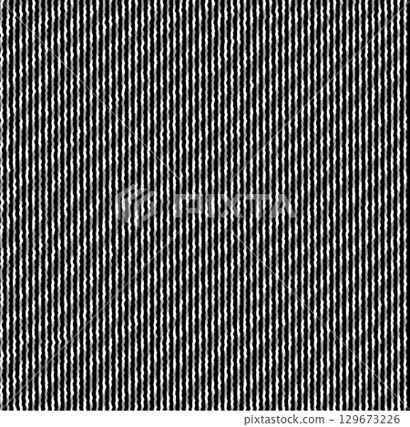 A striking zigzag pattern in black and white extends across the canvas, showcasing sharp lines and contrasting shades that evoke a sense of movement and depth, inviting exploration Generative AI 129673226