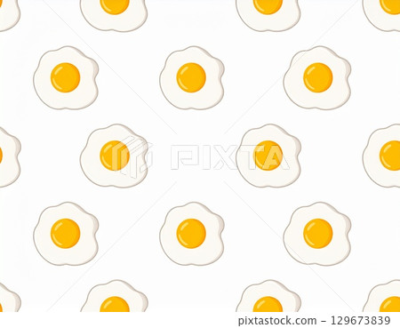 簡單的煎蛋圖案背景 129673839