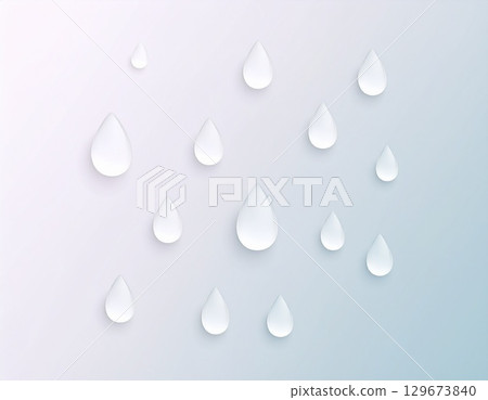 雨天窗上的透明水滴 129673840