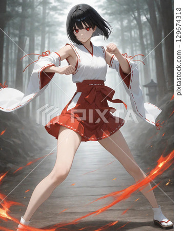 美麗的巫女戰士 129674318