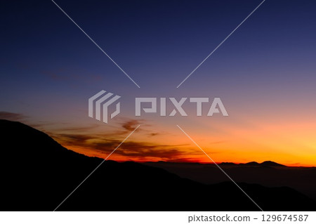 Red sunset scenery 129674587