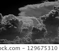 Cumulonimbus monochrome 129675310