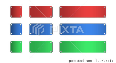 Metal Plate D 3-Color Set 04 Metal Plate D 3-Color Set 04 129675414