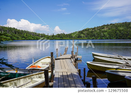 Boat on the lake 129675508