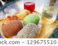 Colorful fried bread 129675510