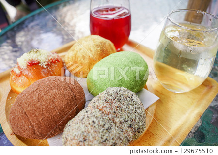 Colorful fried bread 129675510