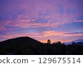 Sunset seen from the mountain 129675514