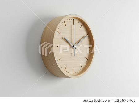 Simple Wooden Wall Clock, Minimalist Timepiece Simple Wooden Wall Clock, Minimalist Timepiece 129676465