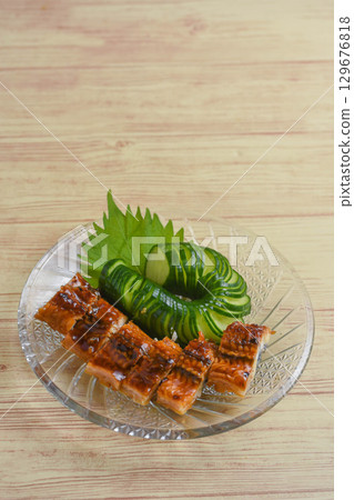 Cucumber and eel vinegar dish Uzak 129676818