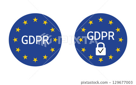 GDPR logo template. General data protection regulation. GDPR logo icon. GDPR logo template. General data protection regulation. GDPR logo icon. 129677003