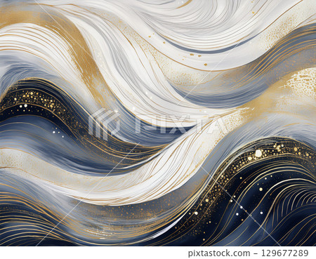 彩色波浪圖案白色背景 129677289