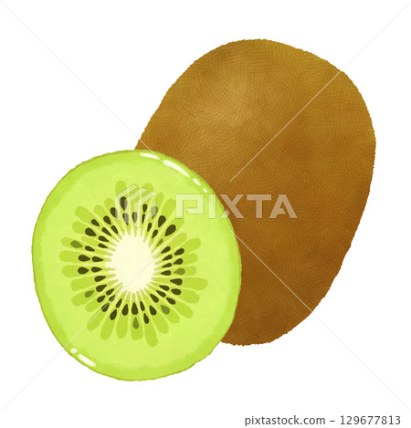 Kiwi fruit illustration Kiwi fruit illustration 129677813