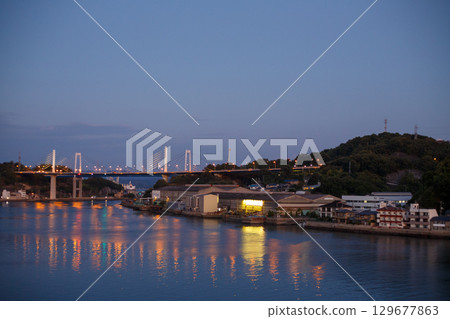 Onomichi Port night view 129677863